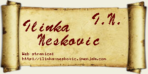 Ilinka Nešković vizit kartica